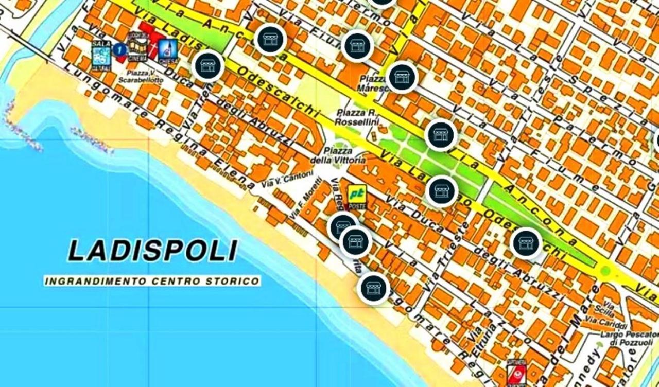 "Sea & Center" Free Beach, Wifi, Mini Pool, Roof Terrace, Ladispoli, Rome 외부 사진
